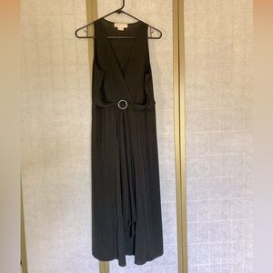 Sleeveless Black Midi Dress